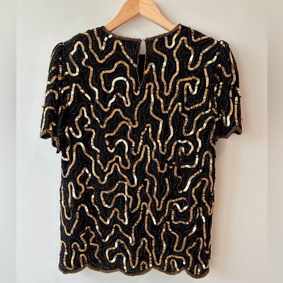 Vintage Jewel Queen top - size Medium 100% silk - Picture 2 of 4